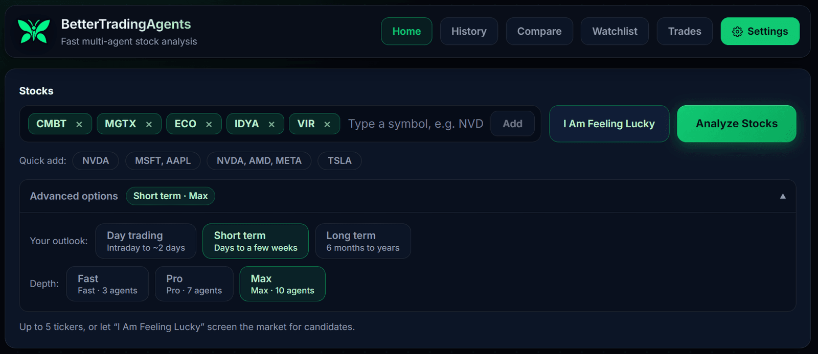 Multi-agent stock research and paper trading platform