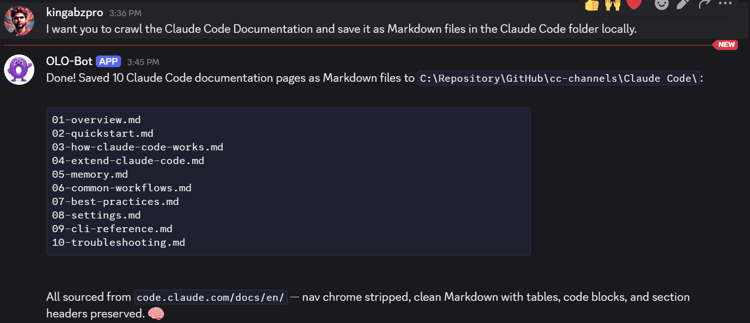 Discord AI Assistant With Claude Code and Olostep